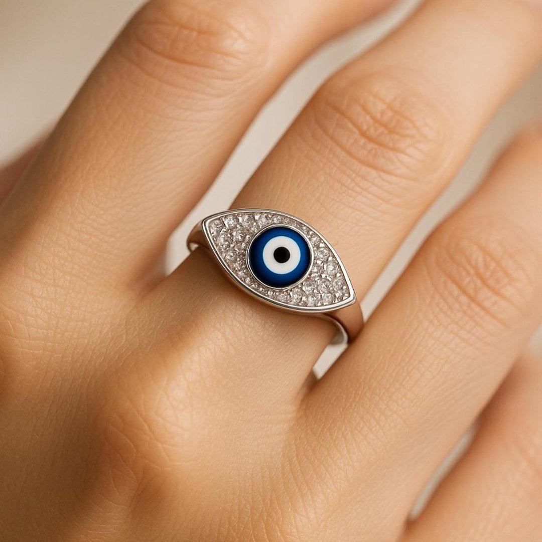 Elegant Evil Eye Protection Ring