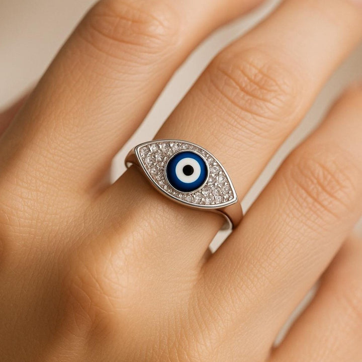 Elegant Evil Eye Protection Ring