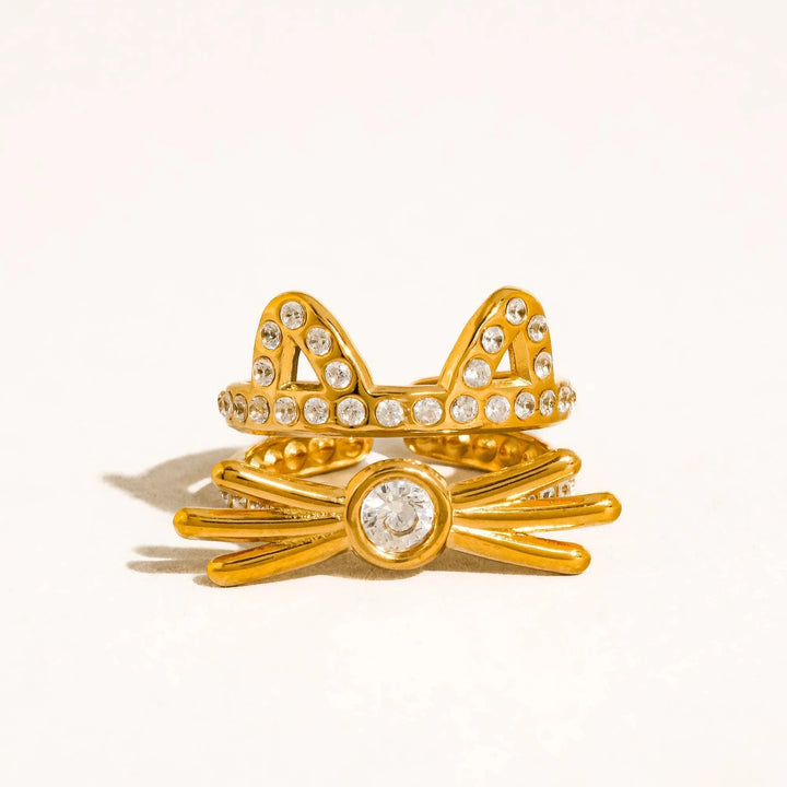 Meow Muse Cat Ear Ring — Stackable-Look Design