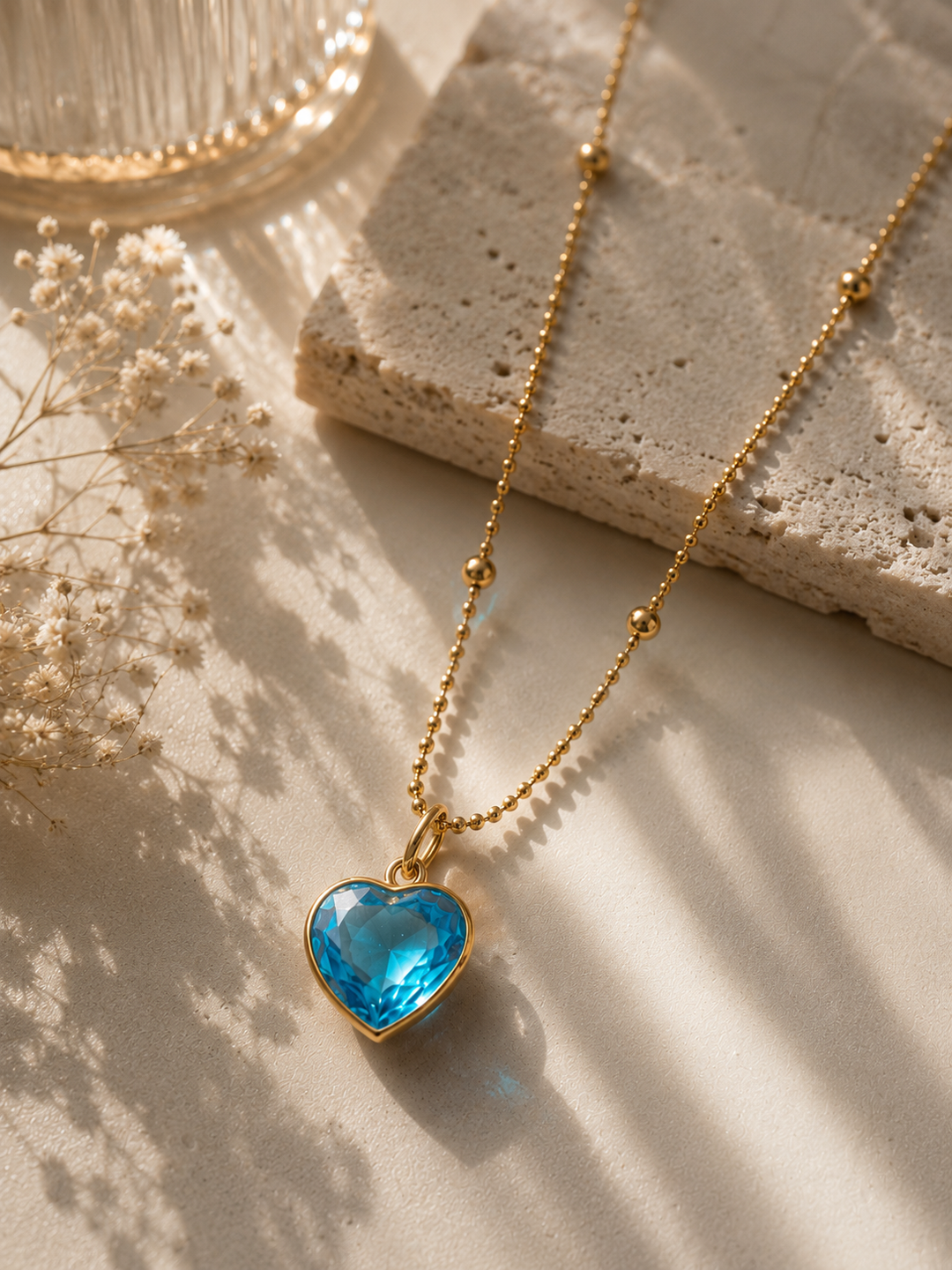 Crystal Heart Satellite Necklace