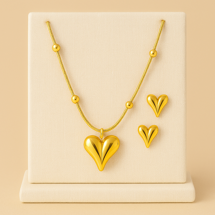 Heart of Gold Pendant Set