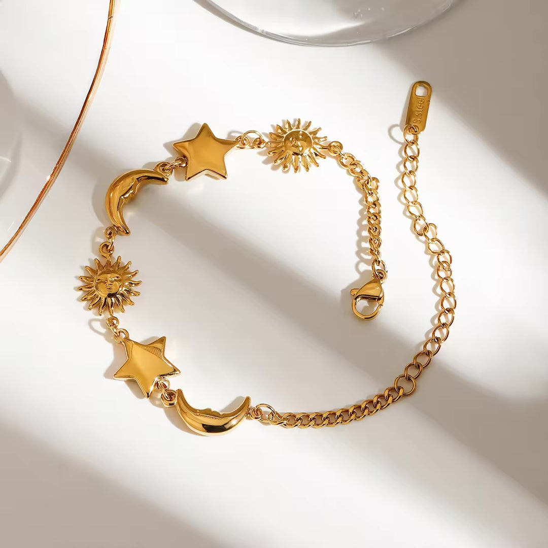 Céleste Sun Moon Star Bracelet