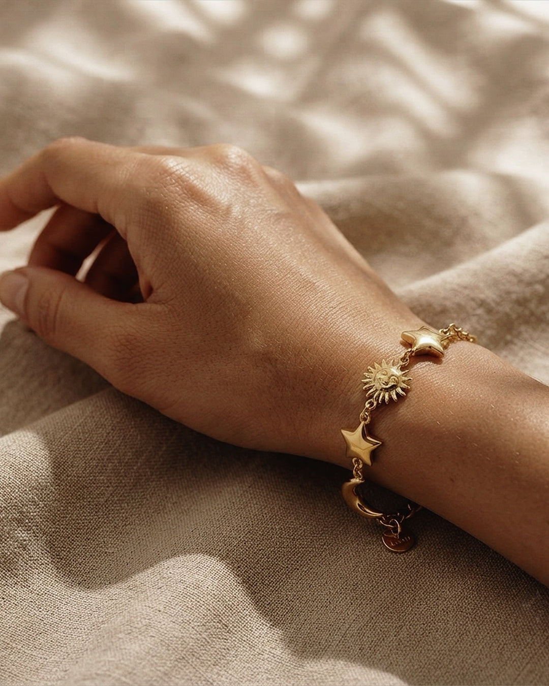 Céleste Sun Moon Star Bracelet