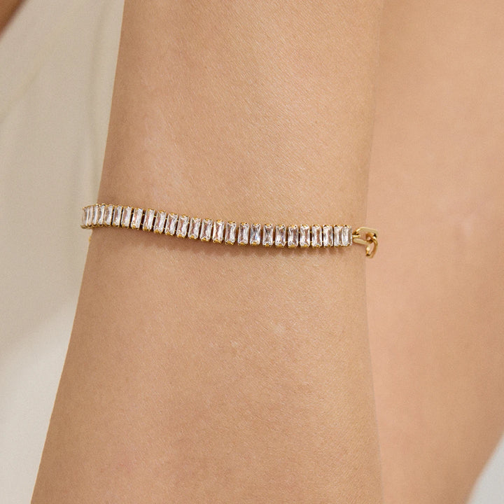 Demi Baguette Paperclip Bracelet