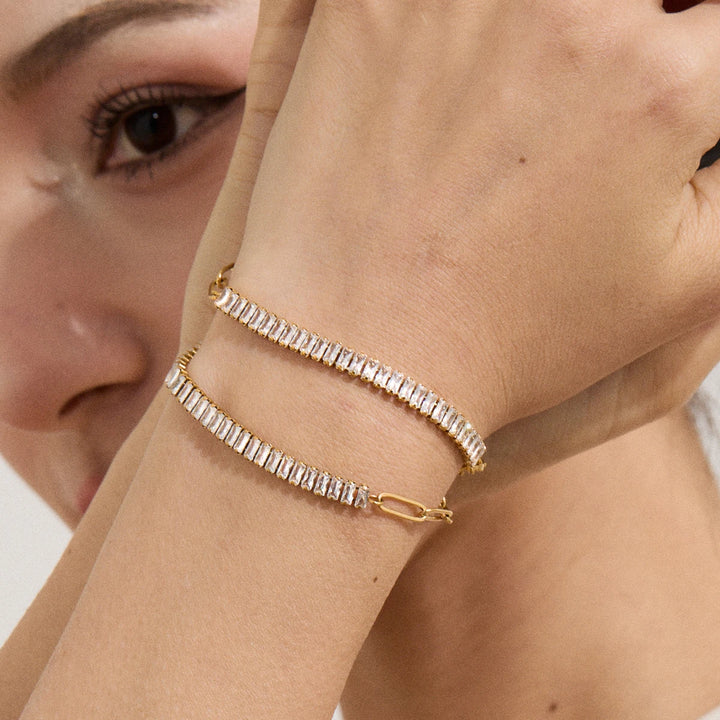 Demi Baguette Paperclip Bracelet