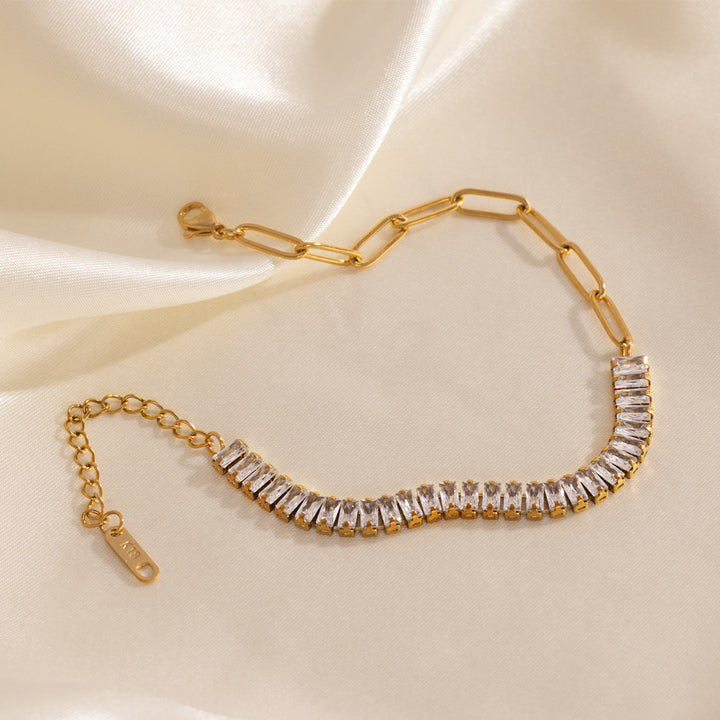 Demi Baguette Paperclip Bracelet