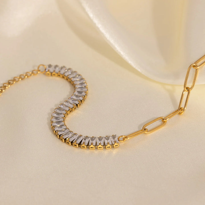 Demi Baguette Paperclip Bracelet