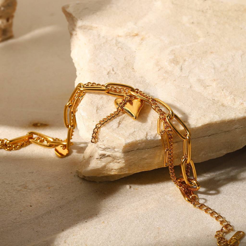 Sweetheart Layered Charm Bracelet