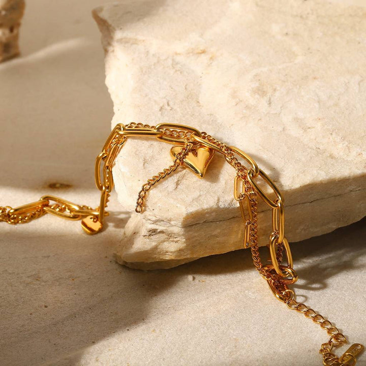 Sweetheart Layered Charm Bracelet