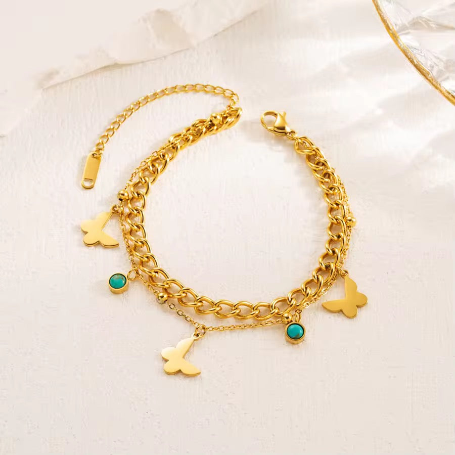 Bellezza Butterfly Charm Bracelet