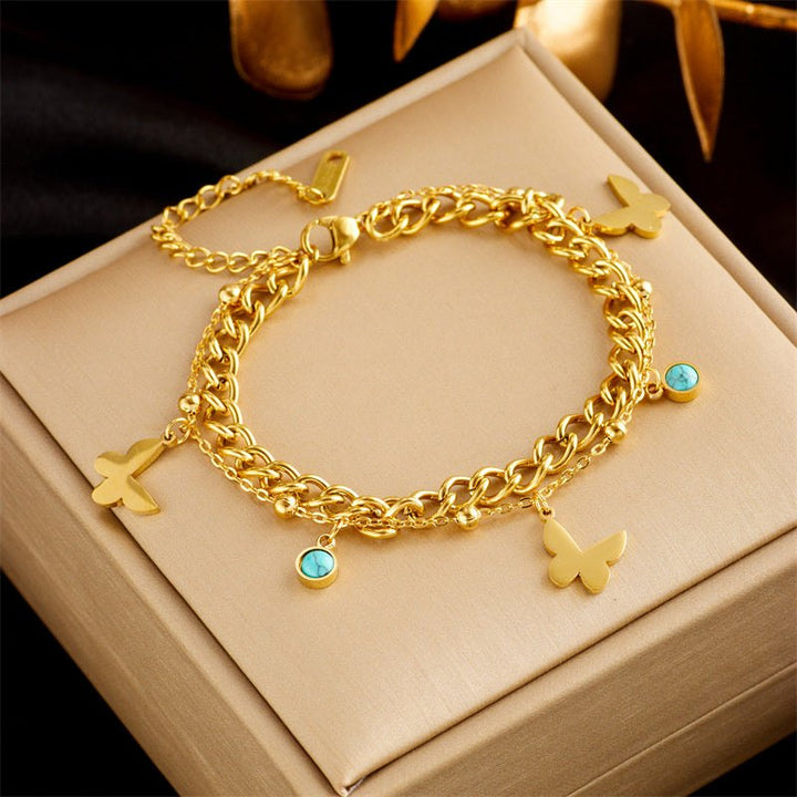 Bellezza Butterfly Charm Bracelet
