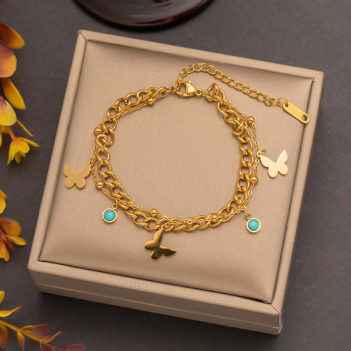 Bellezza Butterfly Charm Bracelet