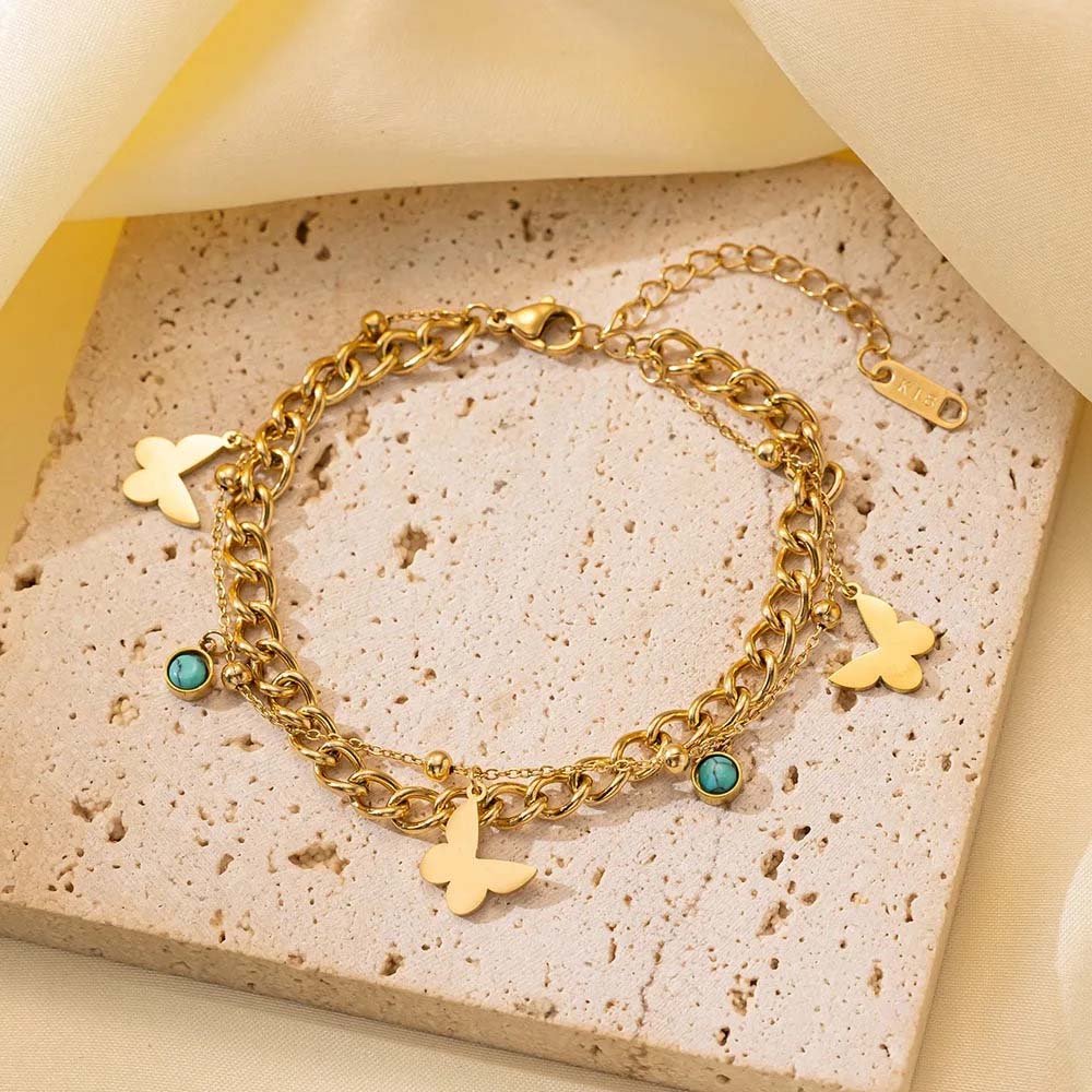 Bellezza Butterfly Charm Bracelet