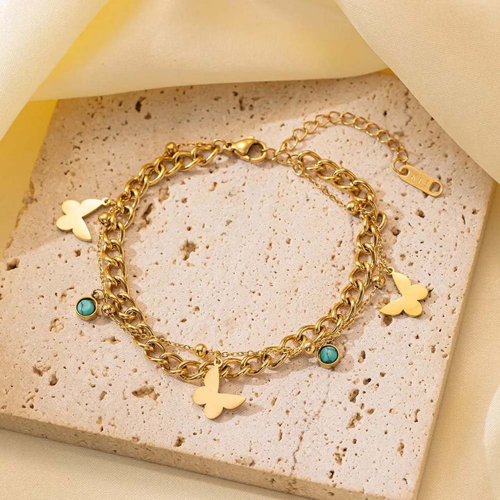 Bellezza Butterfly Charm Bracelet