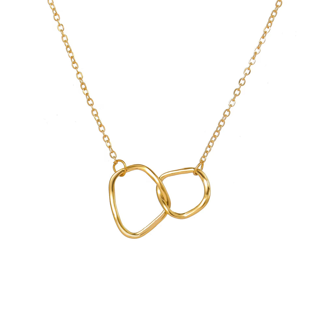 Doux Cercle Linked Gold Necklace