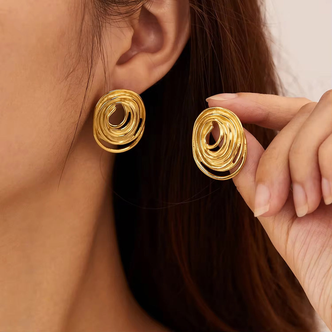 Eternal Vortex Hoop Earrings