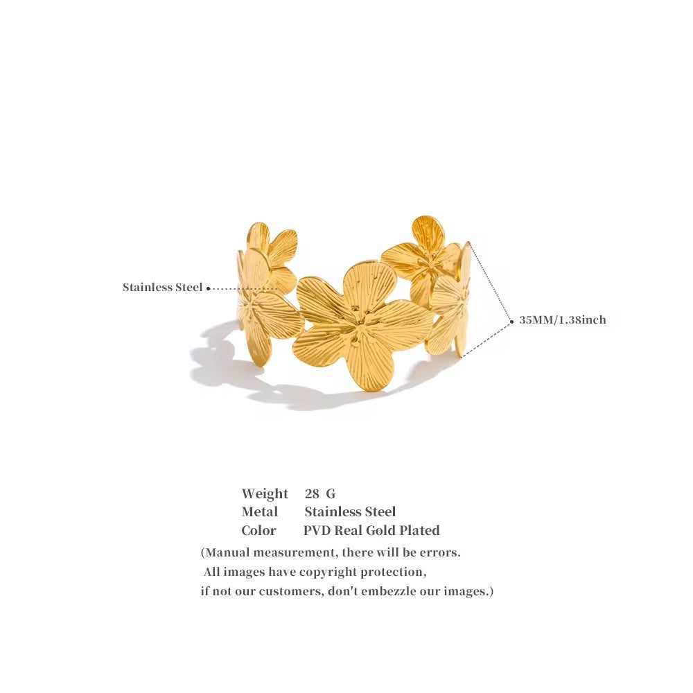 Serenite Fleur Open Bracelet