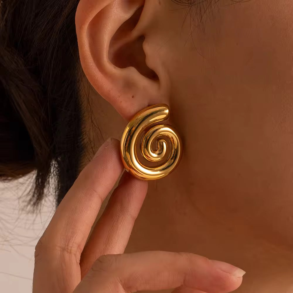 Aurelia Coil Stud Earrings