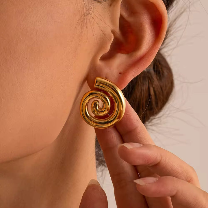 Aurelia Coil Stud Earrings