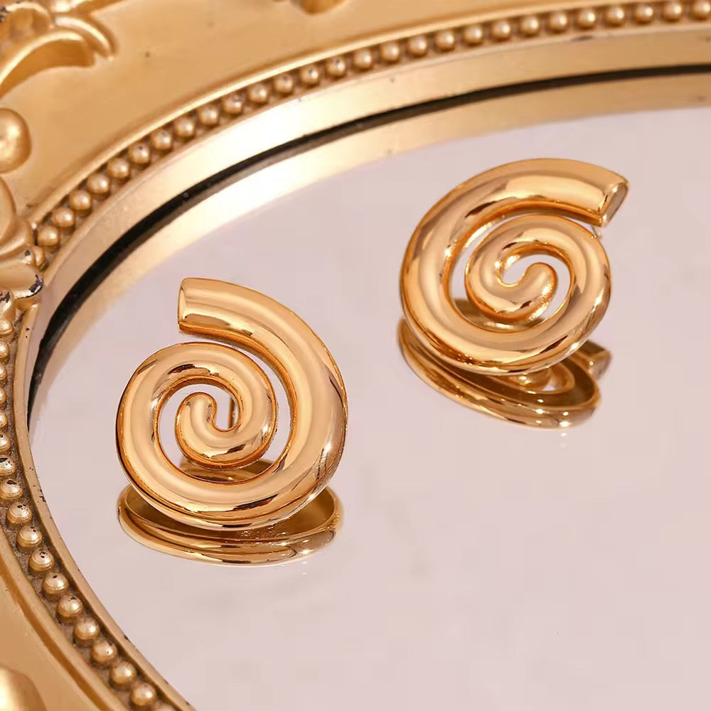 Aurelia Coil Stud Earrings