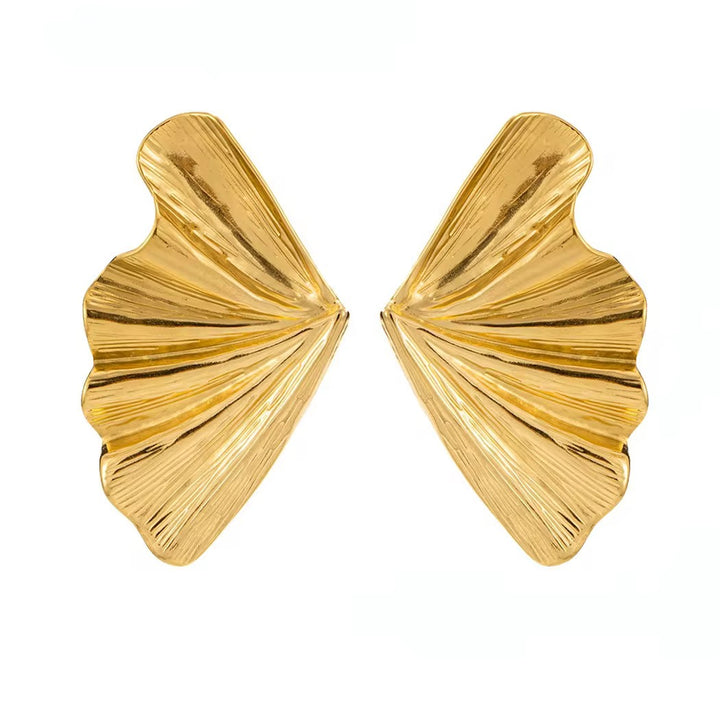 Ginkgo Shell Winged Earrings