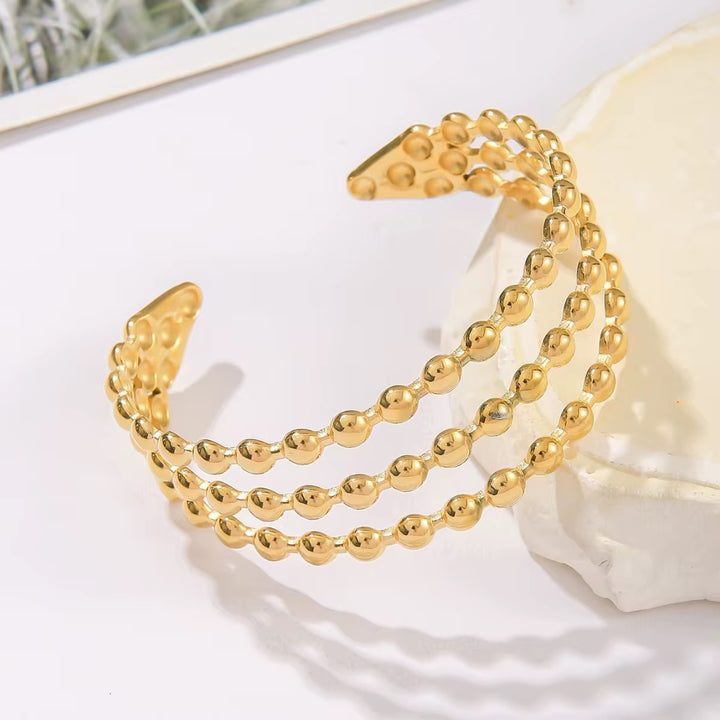 Triple Strand Bead Bracelet