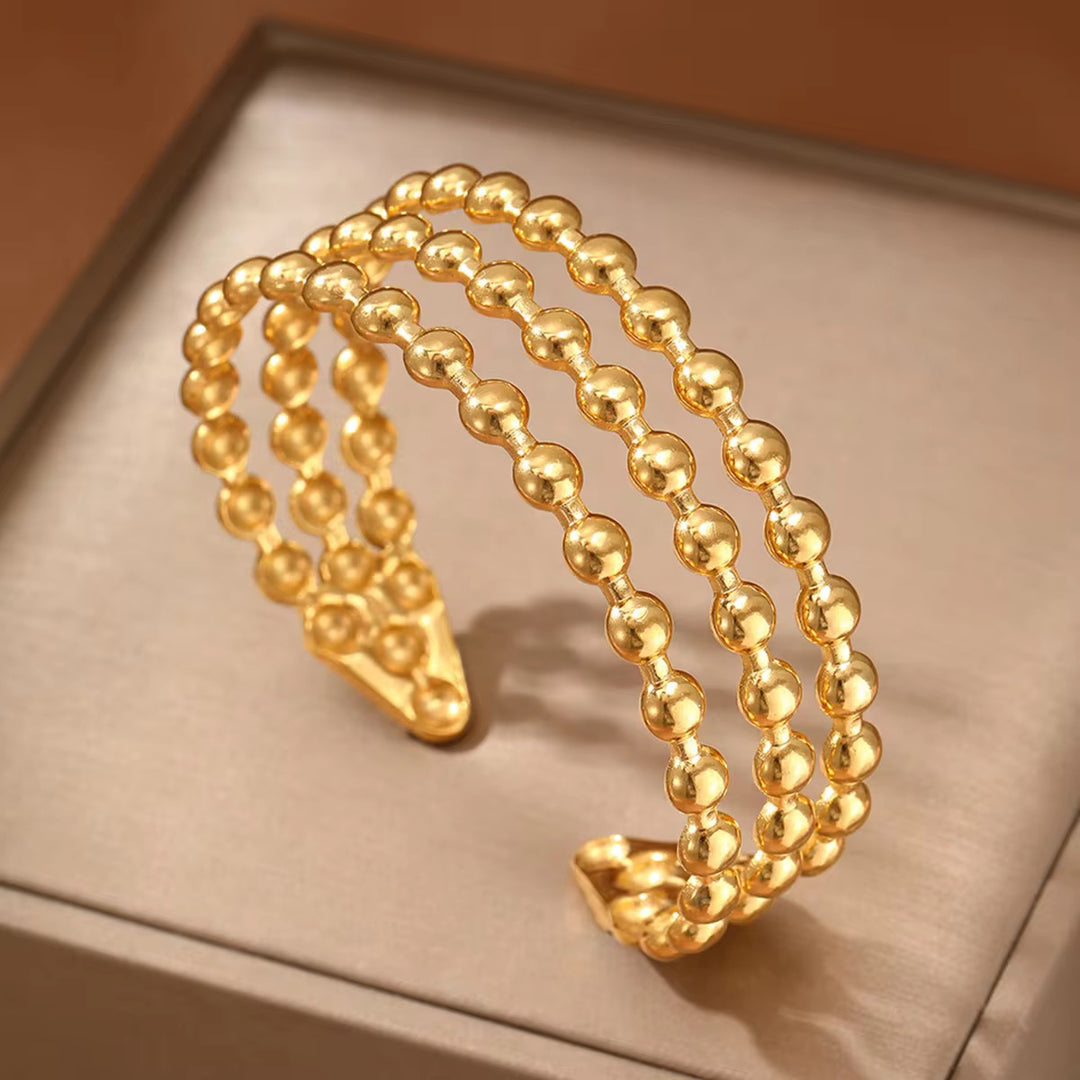 Triple Strand Bead Bracelet