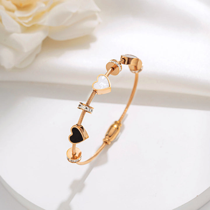 Retro Love Charm Heart Bracelet