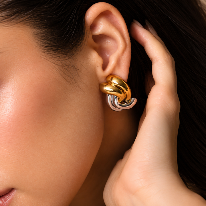 A close-up of a model&