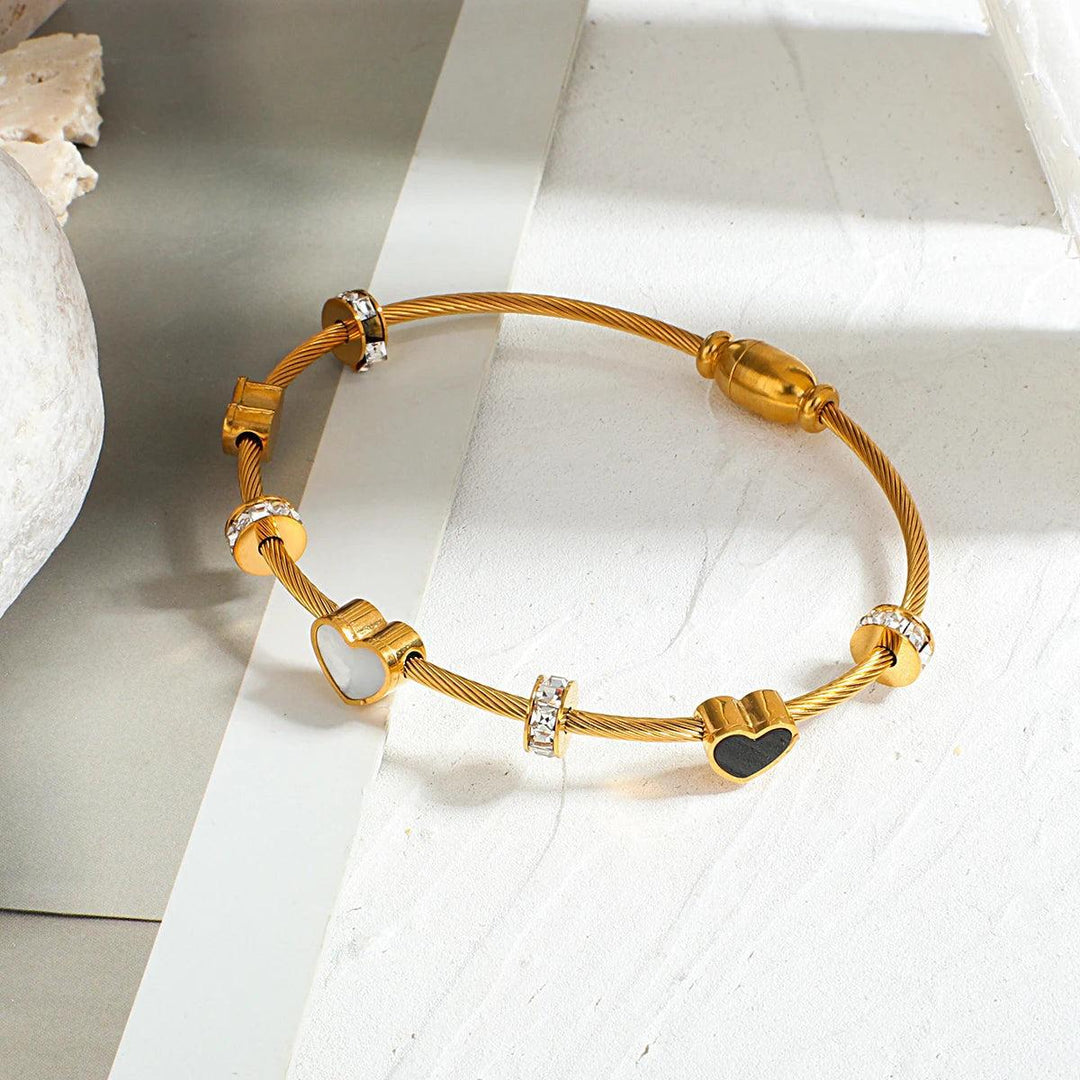 Retro Love Charm Heart Bracelet