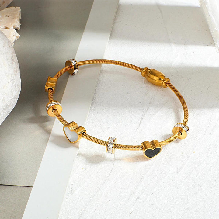 Retro Love Charm Heart Bracelet