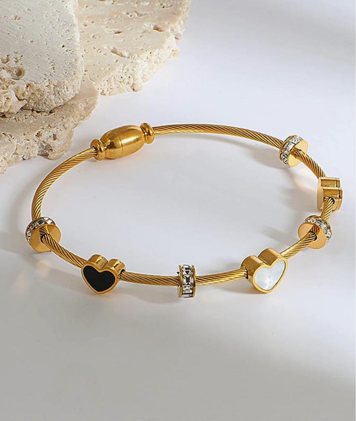 Retro Love Charm Heart Bracelet