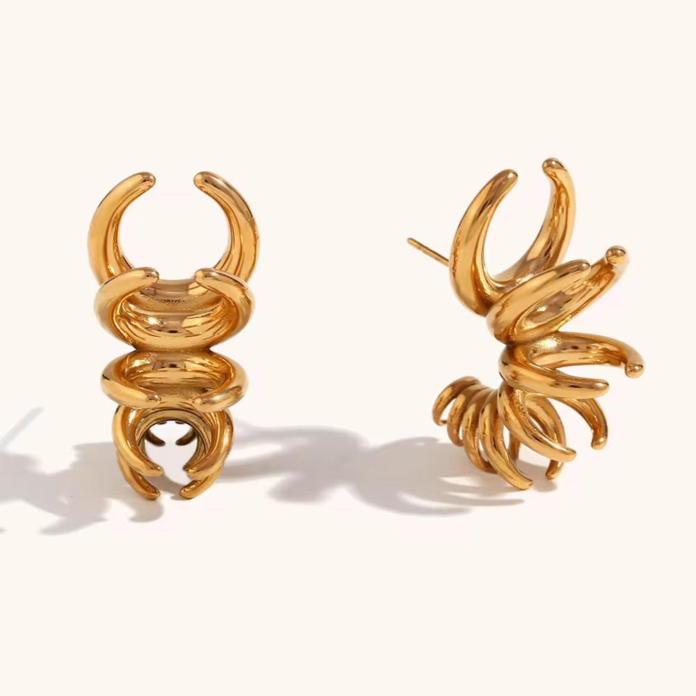 Luxe Halo Swirl Earrings