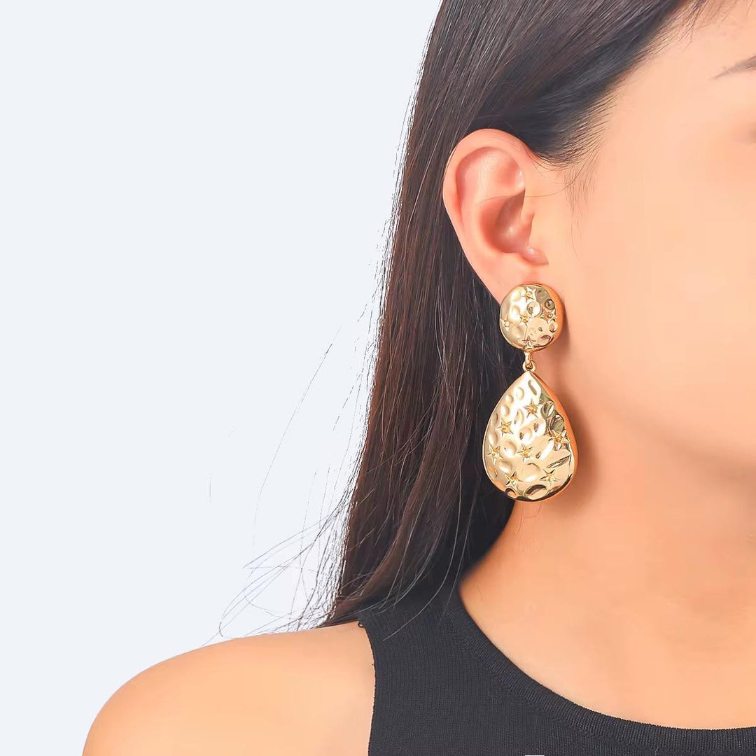 Starburst Dome Hoop Earrings
