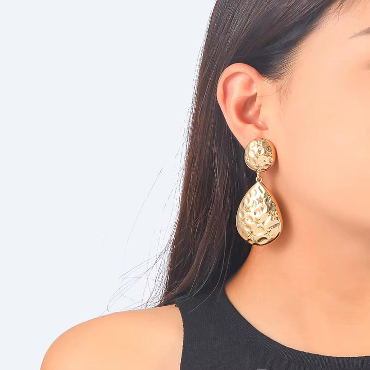 Starburst Dome Hoop Earrings