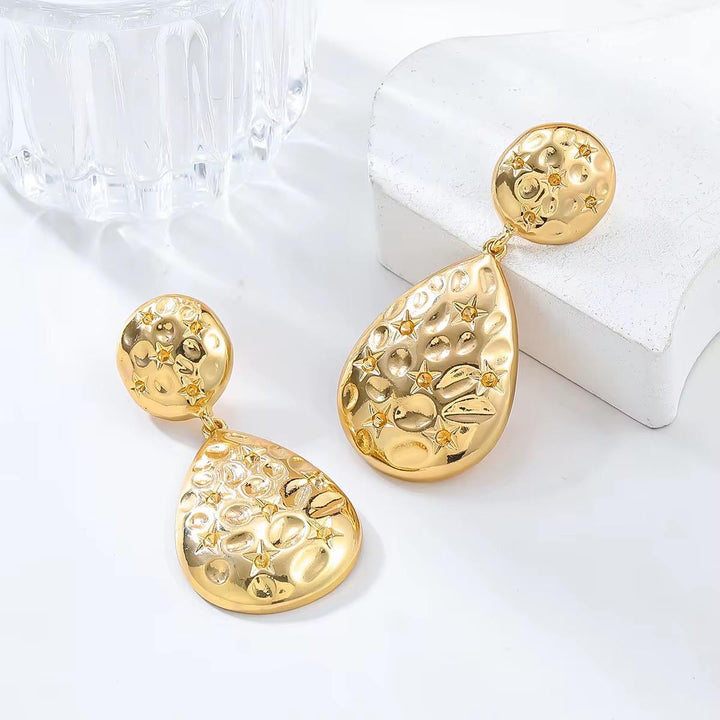 Starburst Dome Hoop Earrings