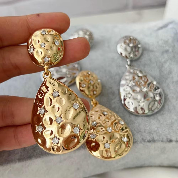 Starburst Dome Hoop Earrings