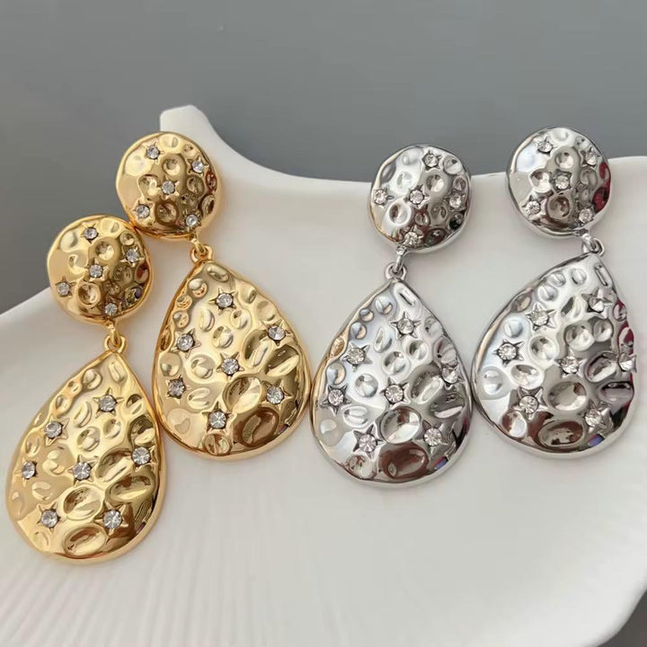 Starburst Dome Hoop Earrings