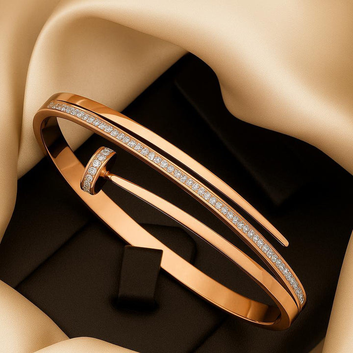 Sparkling Nail Shape Bracelet for Women