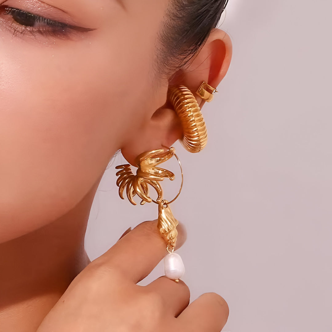 Luxe Halo Swirl Earrings
