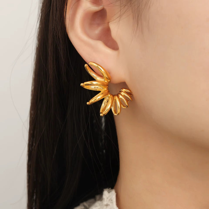 Luxe Halo Swirl Earrings