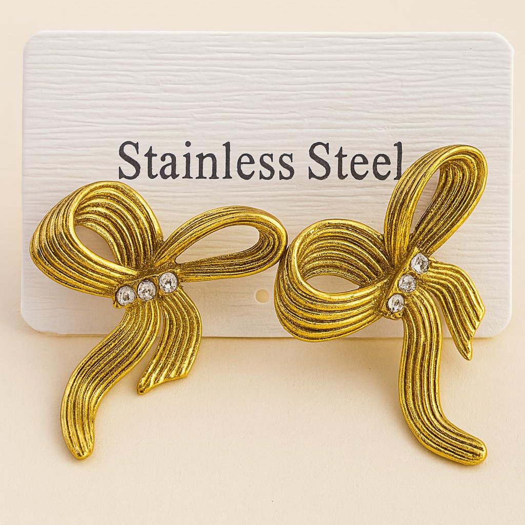 Ribbon Bow Knot Earrings