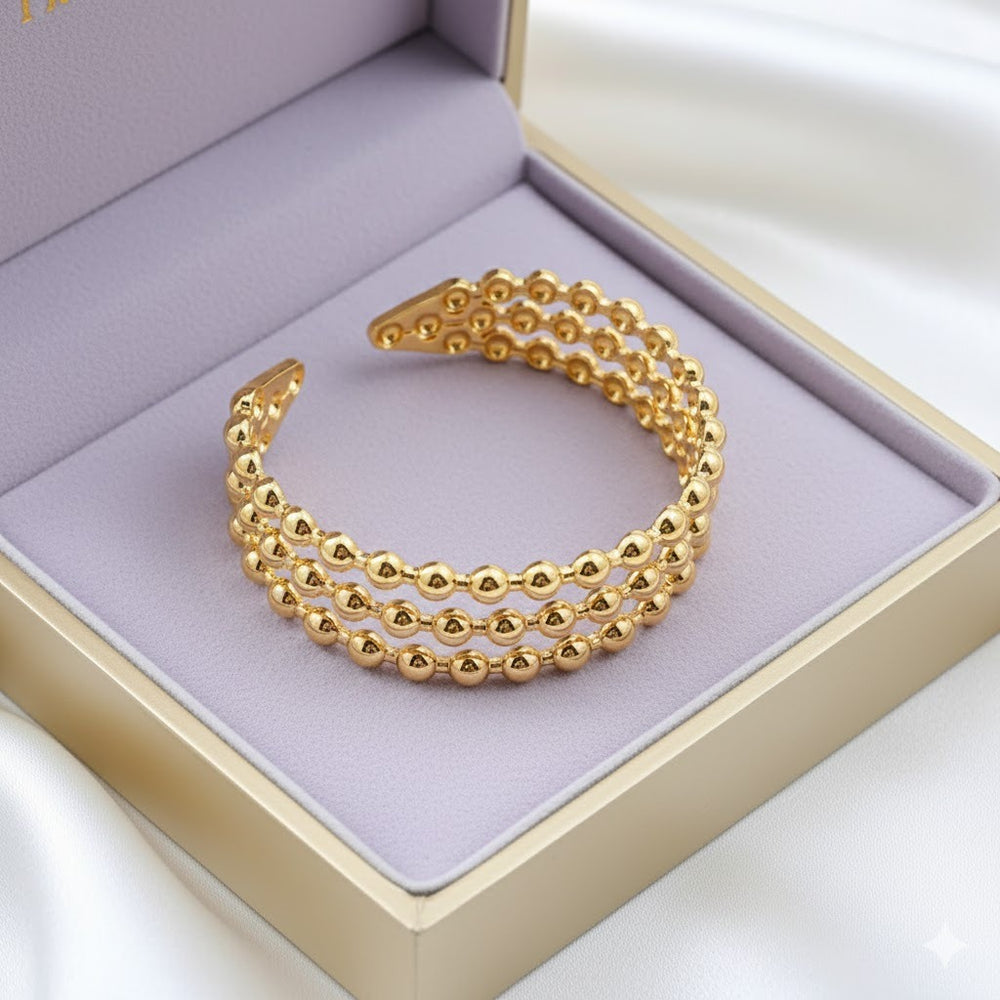 Triple Strand Bead Bracelet