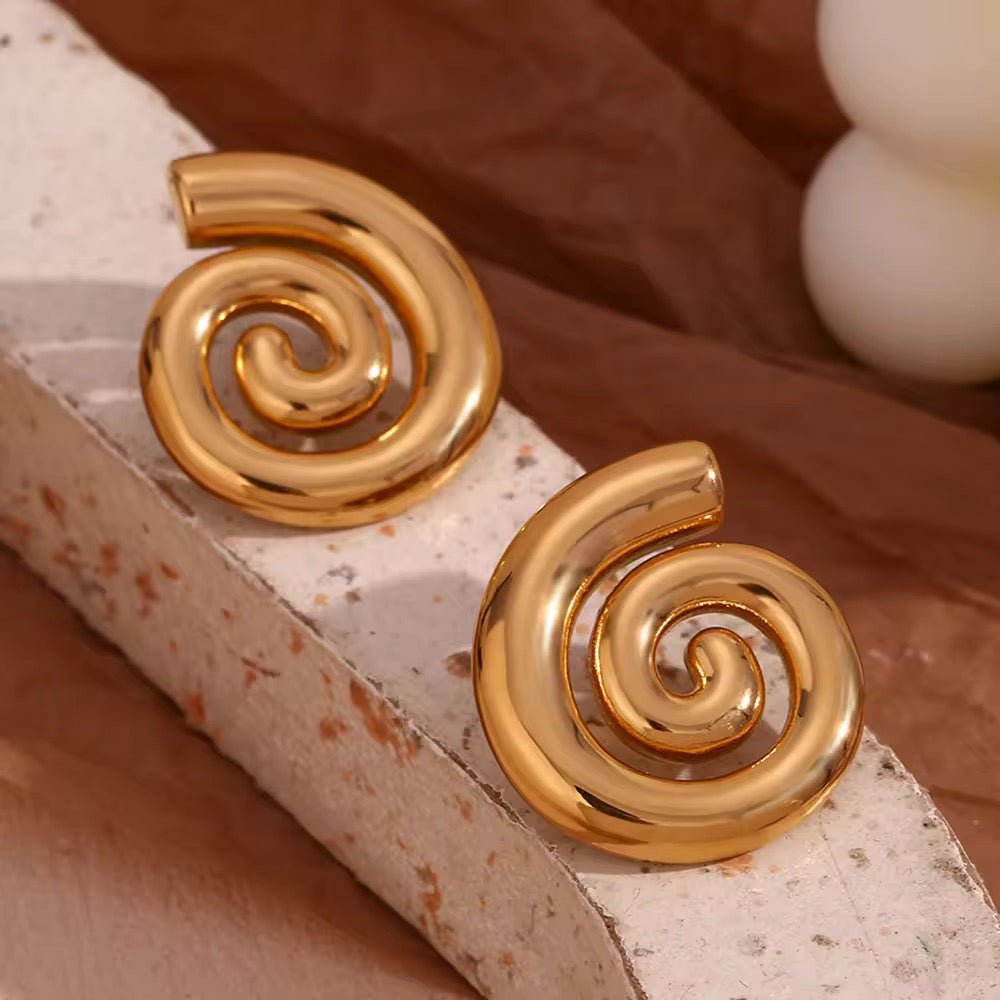 Aurelia Coil Stud Earrings - Élan D'Or