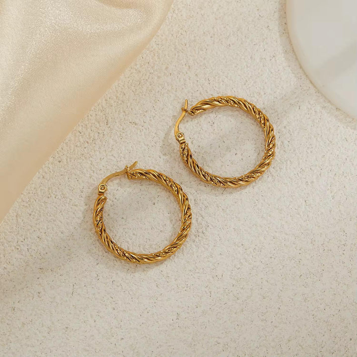 Classic Braided Twisted Earrings - Élan D&