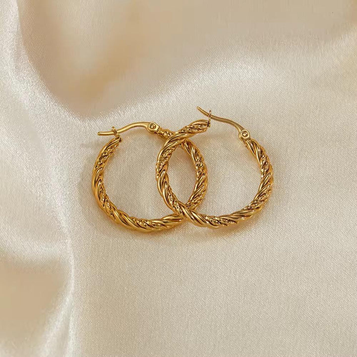 Classic Braided Twisted Earrings - Élan D&