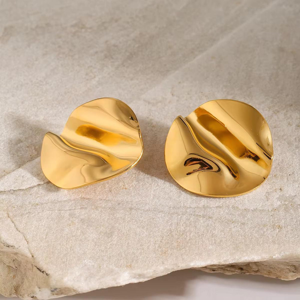 Contemporary Drift Stud Earrings - Élan D'Or