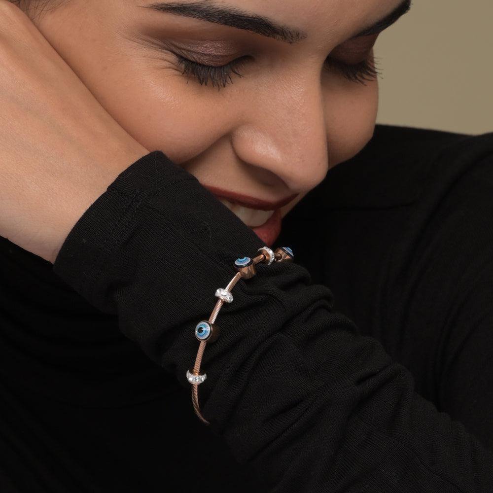 Elegant Evil Eye Protection Bracelet for Women - Élan D&