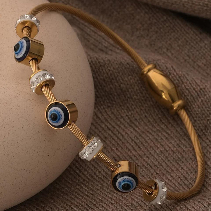 Elegant Evil Eye Protection Bracelet for Women - Élan D&
