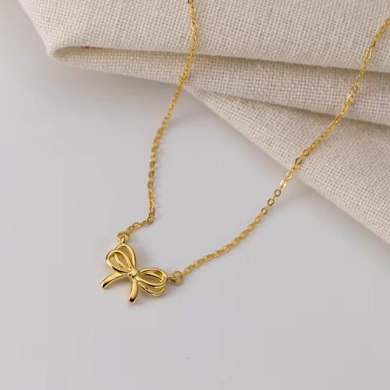 Jolie Ruban Bow Necklace - Élan D&